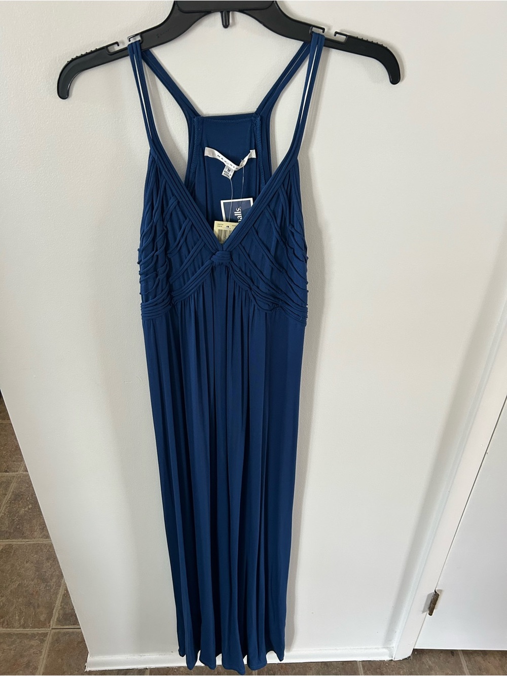 Max Studio Ocean Blue Braided-Front Maxi Dress